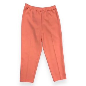 Y2K does 70s VTG Mod Orange Sherbet Peach High Elastic Waist PullOn Tapered Pant